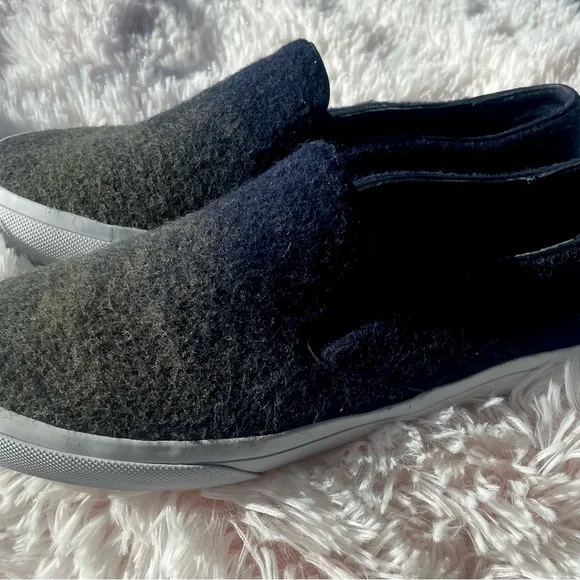 Tory Burch  Navy & Green Ombré Wool Stardust Slip On Sneaker - Picture 4 of 7